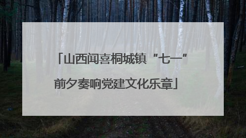 山西闻喜桐城镇“七一”前夕奏响党建文化乐章
