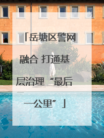 岳塘区警网融合 打通基层治理“最后一公里”