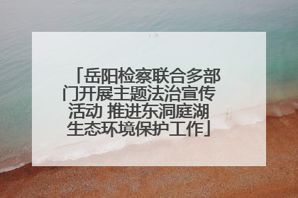 岳阳检察联合多部门开展主题法治宣传活动 推进东洞庭湖生态环境保护工作