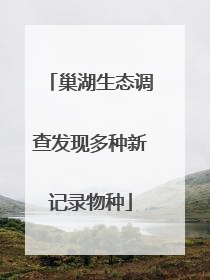 巢湖生态调查发现多种新记录物种