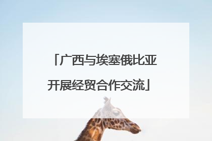 广西与埃塞俄比亚开展经贸合作交流