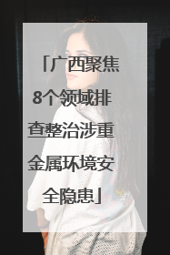 广西聚焦8个领域排查整治涉重金属环境安全隐患