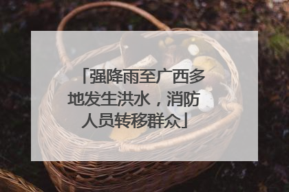 强降雨至广西多地发生洪水，消防人员转移群众