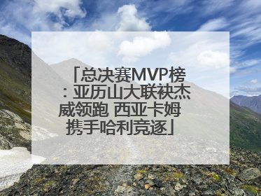 总决赛MVP榜：亚历山大联袂杰威领跑 西亚卡姆携手哈利竞逐