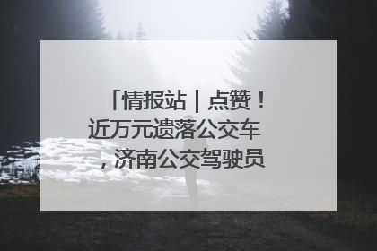 情报站｜点赞！近万元遗落公交车，济南公交驾驶员乘客接力还失主