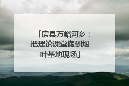房县万峪河乡：把理论课堂搬到烟叶基地现场