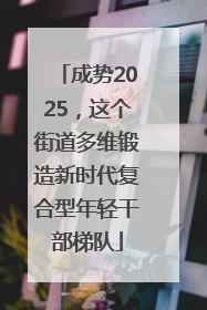 成势2025，这个街道多维锻造新时代复合型年轻干部梯队