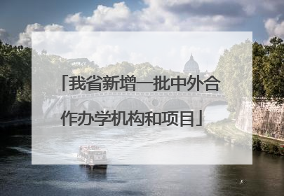 我省新增一批中外合作办学机构和项目