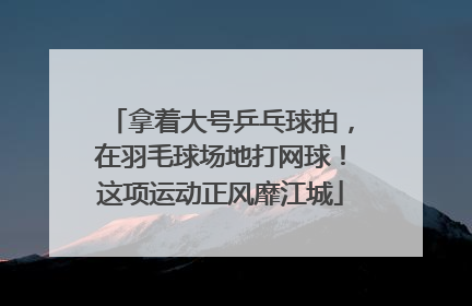 拿着大号乒乓球拍，在羽毛球场地打网球！这项运动正风靡江城