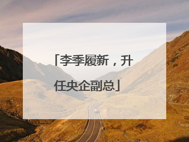 李季履新，升任央企副总