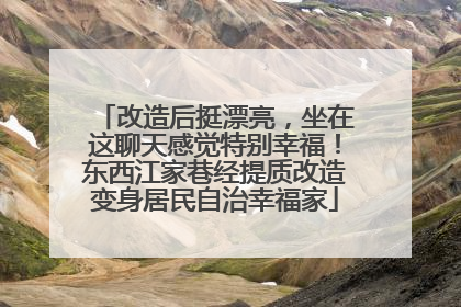 改造后挺漂亮，坐在这聊天感觉特别幸福！东西江家巷经提质改造变身居民自治幸福家