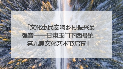 文化惠民奏响乡村振兴最强音——甘肃玉门下西号镇第九届文化艺术节启幕