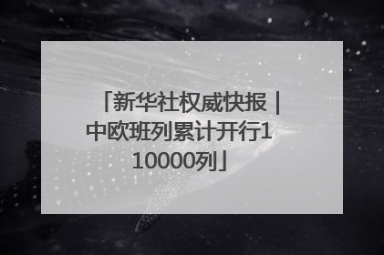 新华社权威快报｜中欧班列累计开行110000列
