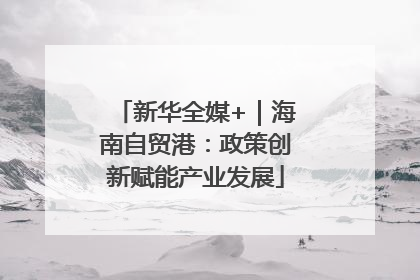 新华全媒+｜海南自贸港：政策创新赋能产业发展