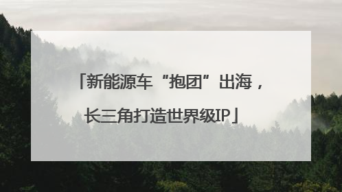 新能源车“抱团”出海，长三角打造世界级IP