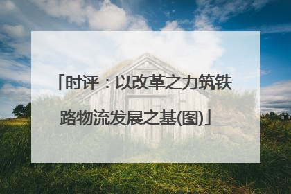 时评：以改革之力筑铁路物流发展之基(图)
