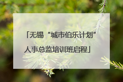 无锡“城市伯乐计划”人事总监培训班启程