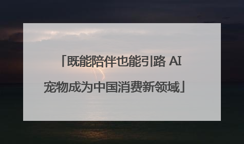 既能陪伴也能引路 AI宠物成为中国消费新领域