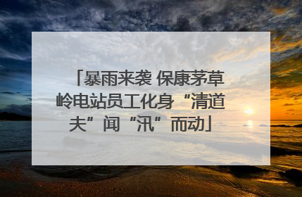 暴雨来袭 保康茅草岭电站员工化身“清道夫”闻“汛”而动