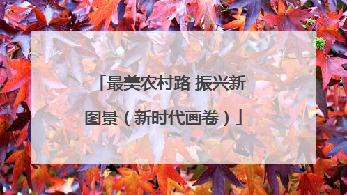 最美农村路 振兴新图景（新时代画卷）