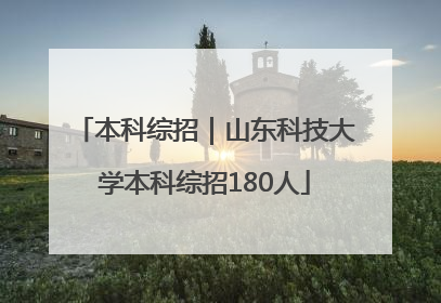 本科综招｜山东科技大学本科综招180人