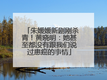 朱媛媛新剧刚杀青！黄晓明：她甚至都没有跟我们说过患癌的事情