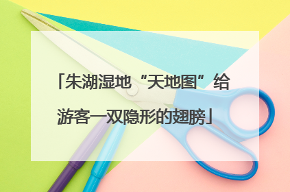 朱湖湿地“天地图”给游客一双隐形的翅膀
