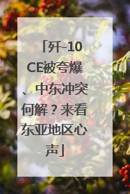 歼-10CE被夸爆、中东冲突何解？来看东亚地区心声