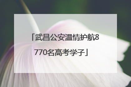 武昌公安温情护航8770名高考学子