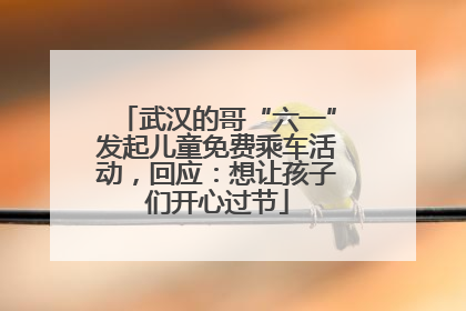武汉的哥“六一”发起儿童免费乘车活动，回应：想让孩子们开心过节