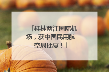 桂林两江国际机场，获中国民用航空局批复！