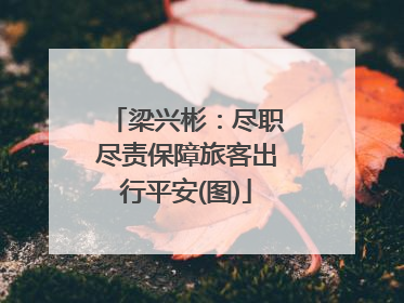 梁兴彬：尽职尽责保障旅客出行平安(图)