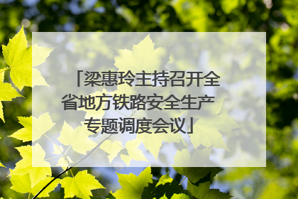 梁惠玲主持召开全省地方铁路安全生产专题调度会议