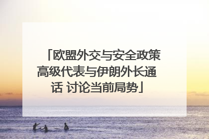 欧盟外交与安全政策高级代表与伊朗外长通话 讨论当前局势