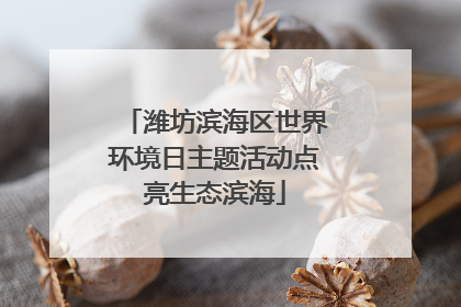 潍坊滨海区世界环境日主题活动点亮生态滨海