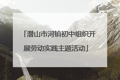 潜山市河镇初中组织开展劳动实践主题活动