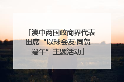 澳中两国政商界代表出席“以球会友·同贺端午”主题活动