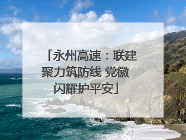 永州高速：联建聚力筑防线 党徽闪耀护平安