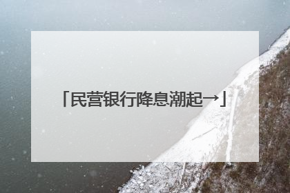 民营银行降息潮起→