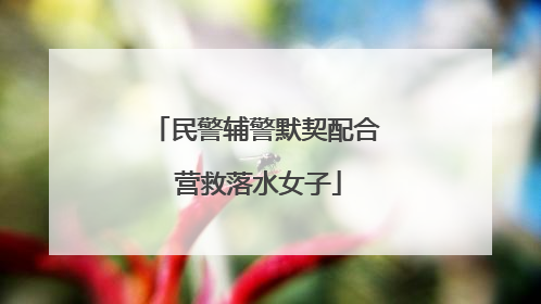 民警辅警默契配合 营救落水女子