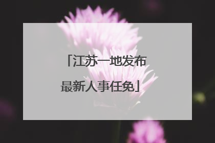 江苏一地发布最新人事任免