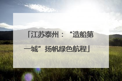 江苏泰州：“造船第一城”扬帆绿色航程