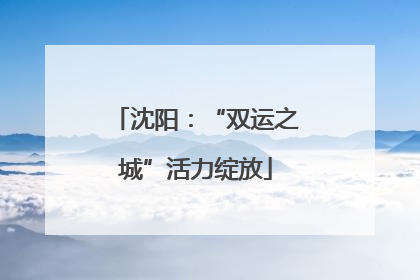 沈阳：“双运之城”活力绽放