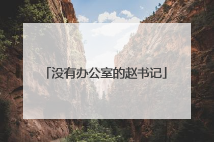没有办公室的赵书记