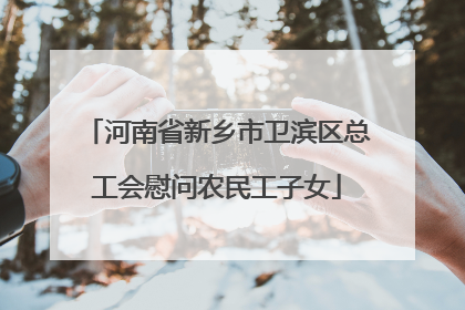 河南省新乡市卫滨区总工会慰问农民工子女