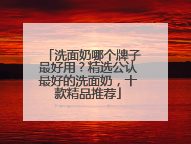 洗面奶哪个牌子最好用？精选公认最好的洗面奶，十款精品推荐