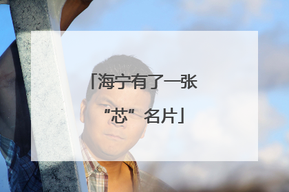 海宁有了一张“芯”名片