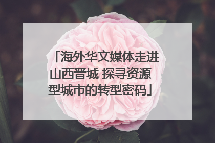 海外华文媒体走进山西晋城 探寻资源型城市的转型密码