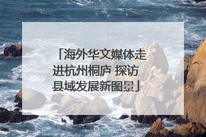 海外华文媒体走进杭州桐庐 探访县域发展新图景