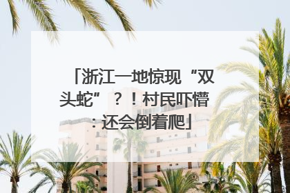 浙江一地惊现“双头蛇”？！村民吓懵：还会倒着爬